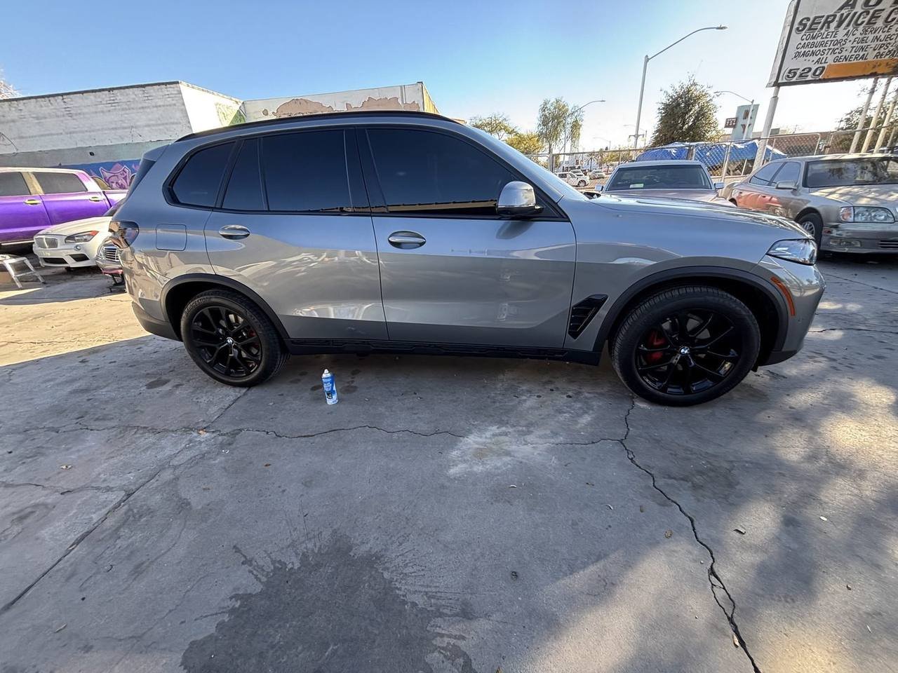 BMW X5 chrome delete blacked-out trim, second angle