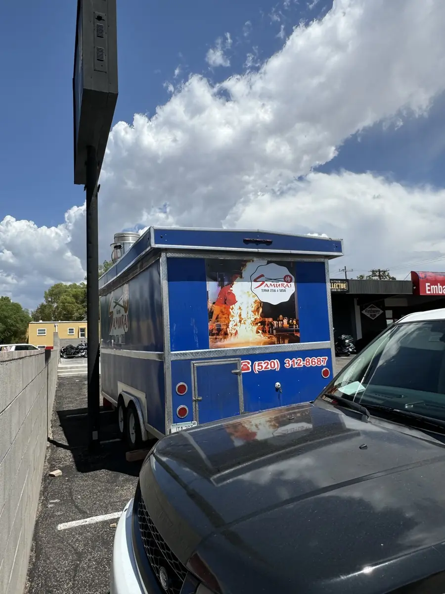 Food truck wrap for Samurai Teppan Steak and Sushi